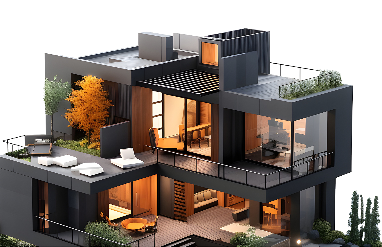 Modern house with contemporary design